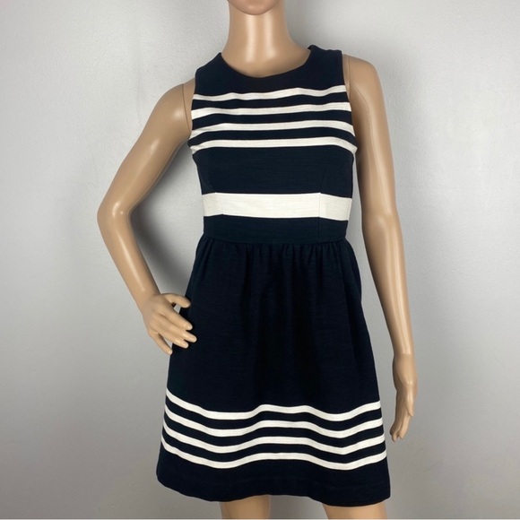 MADEWELL BLACK STRIPED MINI DRESS - Picture 2 of 10